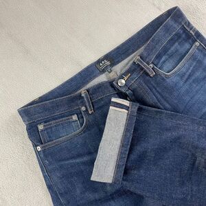 APC Petit Standard Jean Droit Etroit Selvedge Denim Jeans Men 34x35 (Tag 32)‎